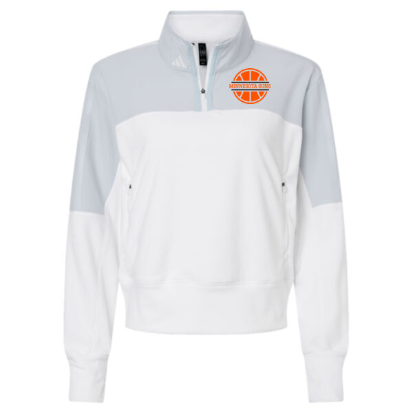 Adidas - Women's Fleece Quarter-Zip Pullover - Embroidered Logo Thumbnail